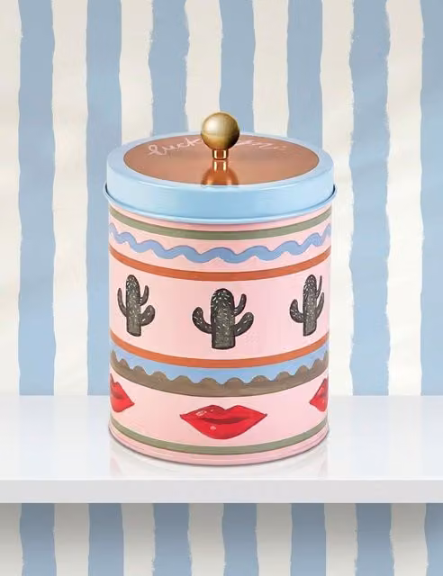 Eleanor Bowmer Electric Coast Metal Biscuit Storage Tin, Multicolour