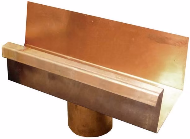 Coppa Gutta Copper Large Box Gutter Running Outlet to 80mm