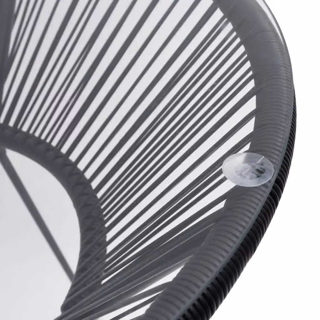 Berkfield Home Garden Black Rattan and Glass Dining Table, Diameter: 70 cm, Height: 74 cm – 2