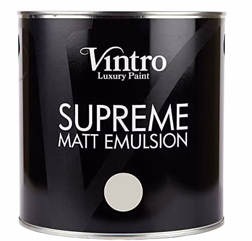 Vintro Luxury Matt Emulsion Multi Surface Paint in Dove Grey, 2.5 l – 2