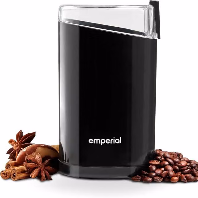 Emperial Electric Coffee Bean and Spice Grinder in Black
