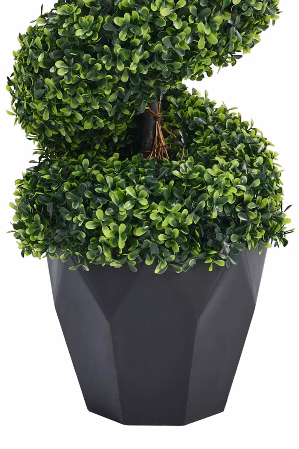 Living and Home 2 Pack Artificial Topiary Spiral Boxwood Trees in Green, Height: 120 cm – 2