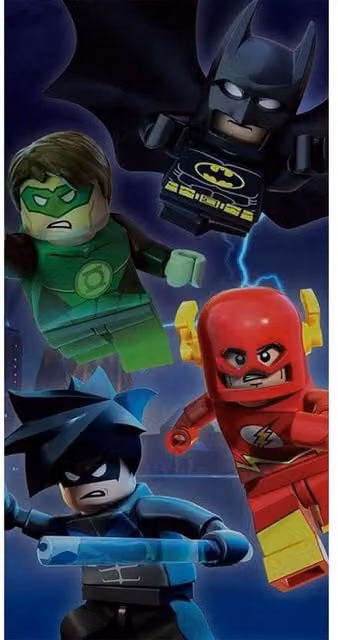 Lego Superheroes Multicolour Cotton Towel, W: 140 cm, H: 70 cm