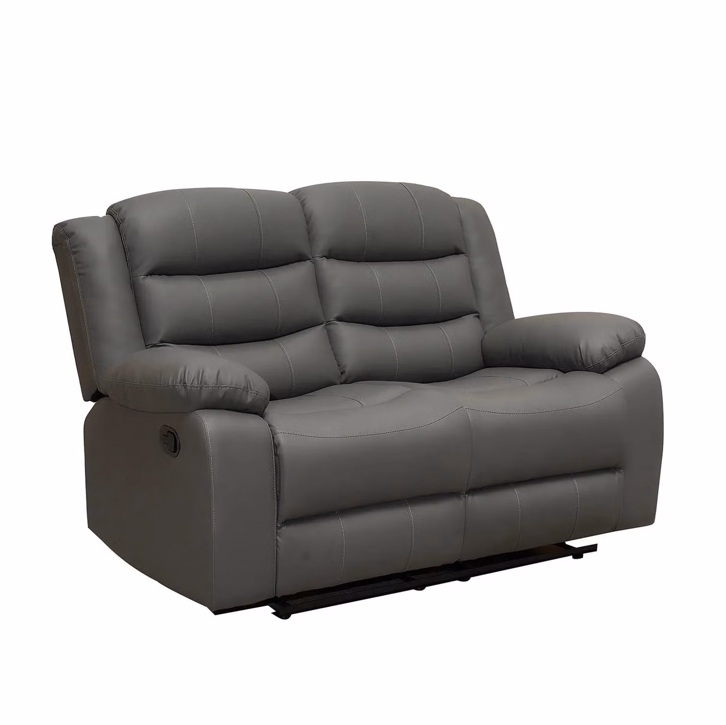 Snugg Furniture UK Limited Roman 2 Seater Leather Recliner Sofa in Grey – 2