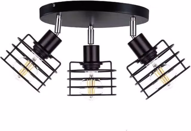 Netlighting Viva Ceiling Spotlight Clusters in Black, 35 cm, 3x E27