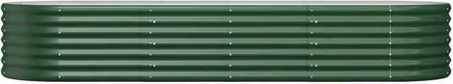 Berkfield Home Garden Green Powder-coated Steel Raised Bed W/D/H: 224 x 80 x 36 cm