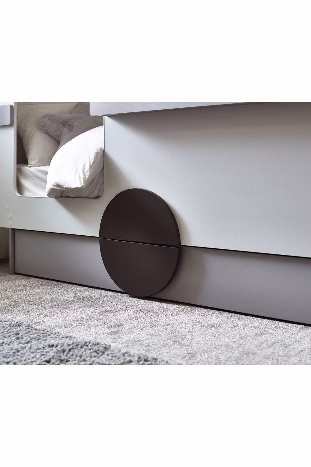 Julian Bowen Tourer Caravan Bed Frame in White, Grey and Black Lacquered Solid Wood, W/D/H: 90 x 190 x 95 cm – 4