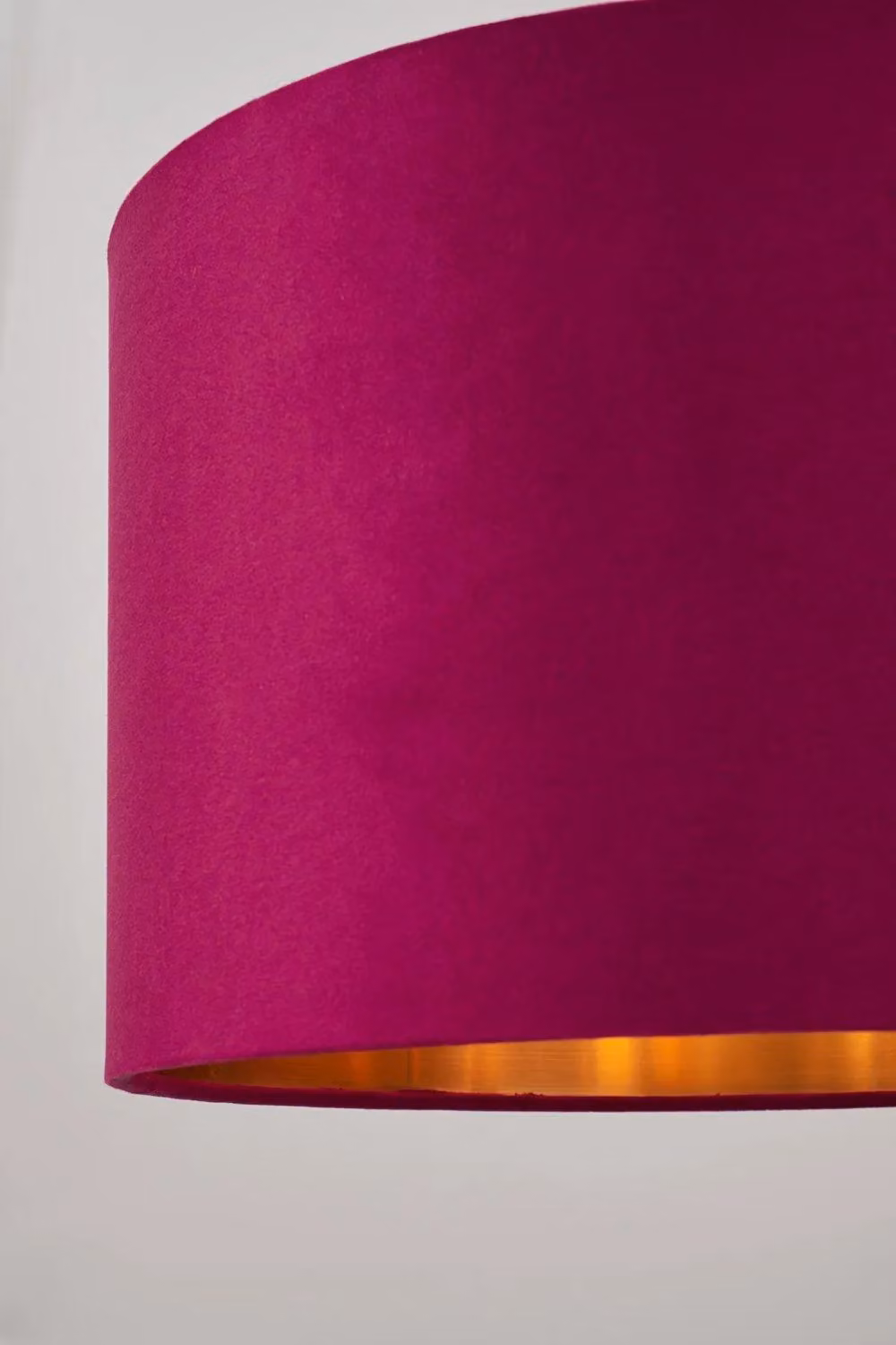 BHS Lighting Large Red Velvet Cylinder Easy Fit Light Shade – 2