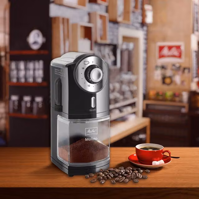 Melitta Molino Electric Coffee Grinder in Black