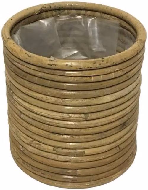 KDMD Hortus Round Stripe Pot, Light Brown, Height: 14 cm – 1