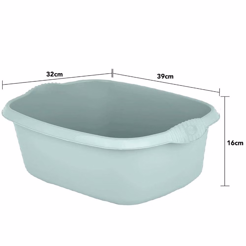 FLAVORA Heavy Duty Large Rectangular Washing Bowl in Sage Green – 2
