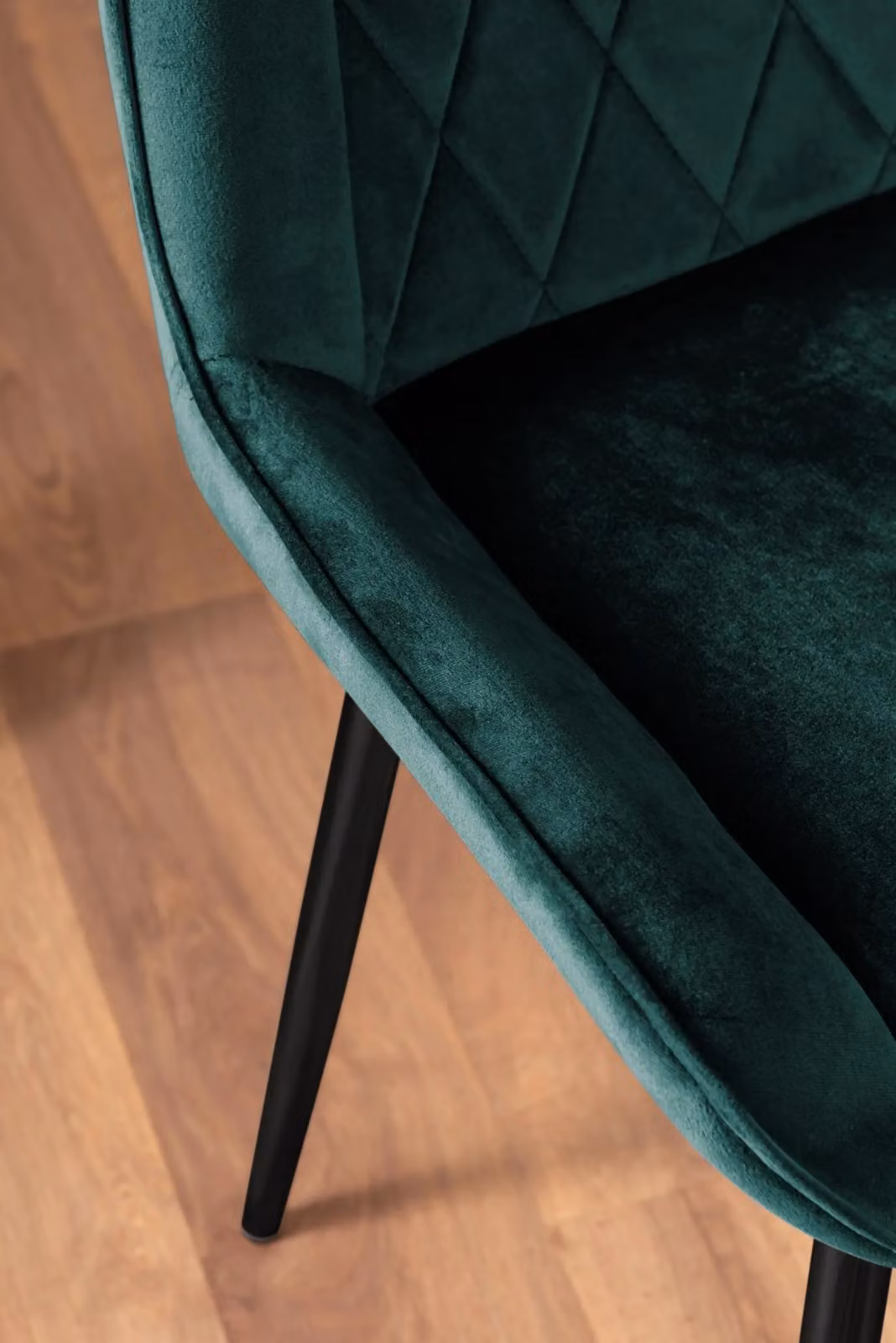 FurnitureboxUK Giovani Grey Glass Rectangular Dining Table and 4 Green Pesaro Upholstered Chairs with Black Legs – 4