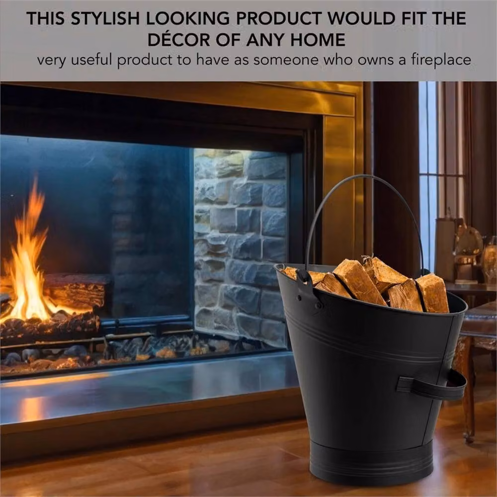 VOGREX Steel Coal Bucket and Shovel Set in Black – 5
