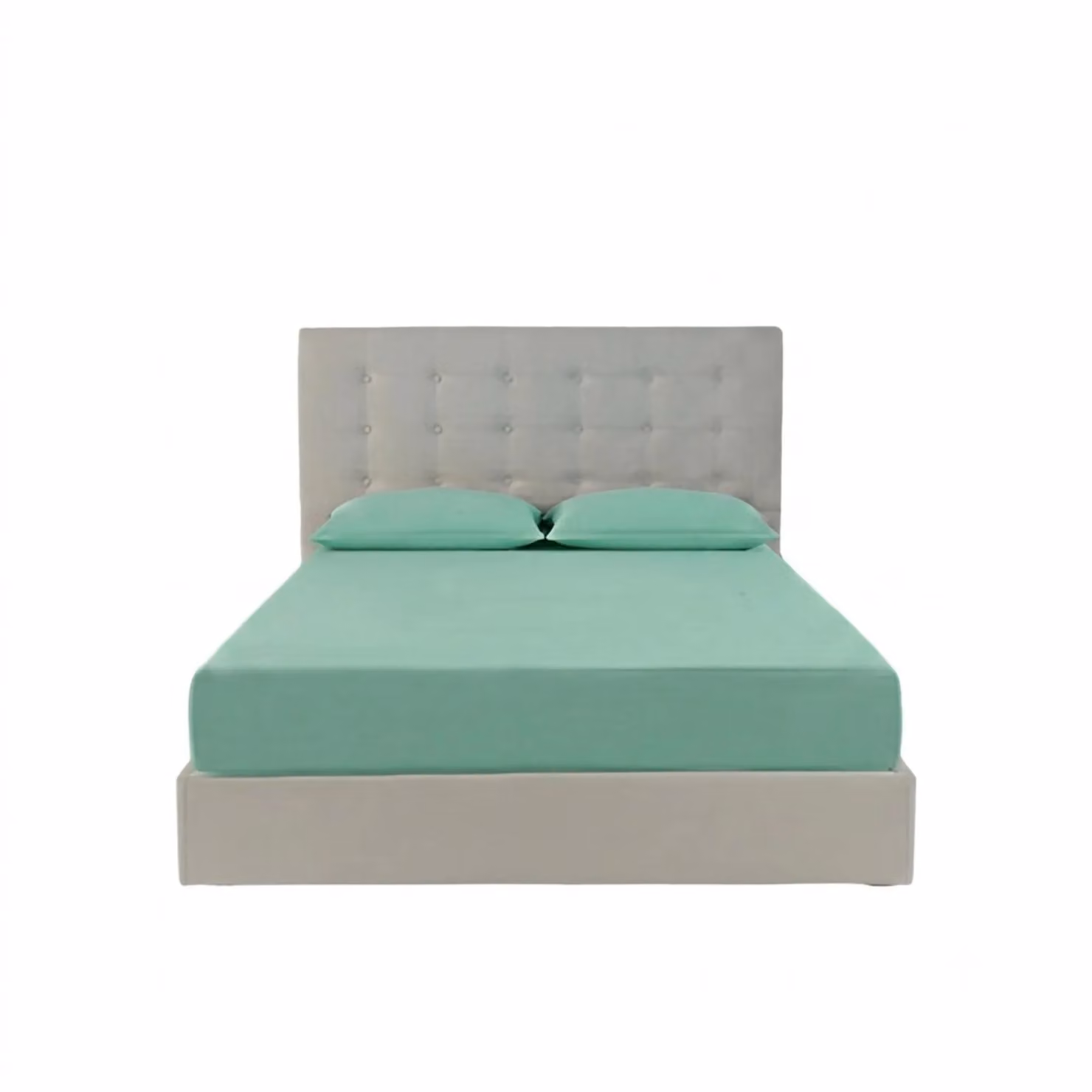 Home Sweet Home UK Single Polycotton Fitted Bed Sheet, Green, W/D/H: 90 x 190 x 25 cm – 2