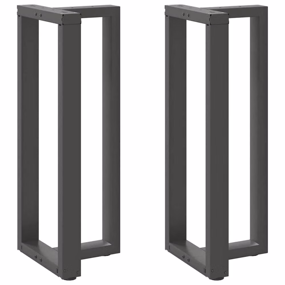 Berkfield Home Modern T-Shaped Bar Table Legs, 2 Pieces, Anthracite Grey, W: 50 cm, D: 35 cm, H: 100-101 cm – 2