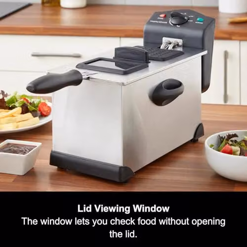 Morphy Richards 3.5L Deep Fat Fryer in Silver with Viewing Window and Variable Temperature Control – 3
