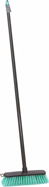 JVL Lightweight Outdoor Hard Bristle Sweeping Brush Broom in Turquoise and Grey