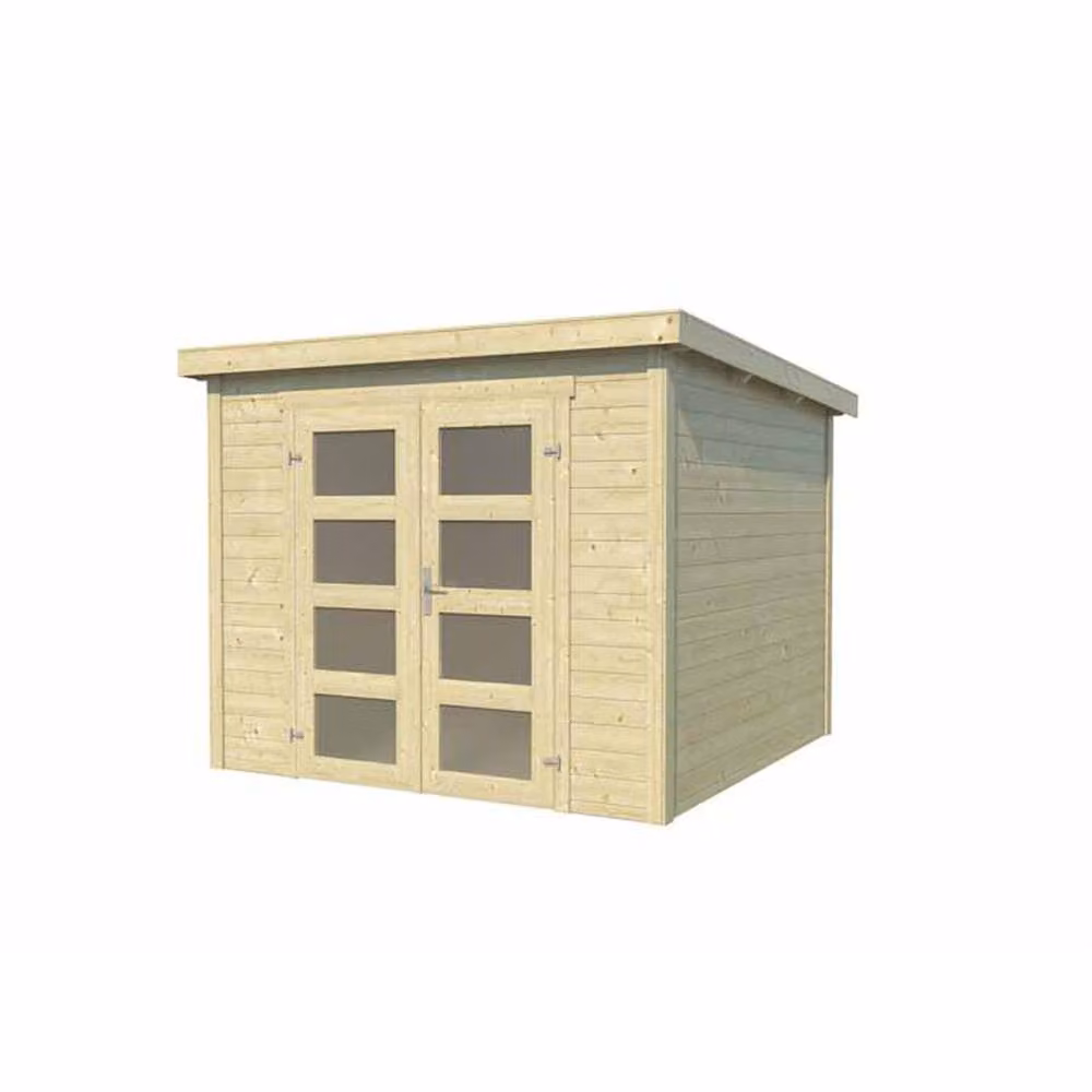 Lasita Maja Ltd Zambezi 4-Log Cabin Garden Room and Home Office in Natural, W: 274.7 cm, D: 274.7 cm, H: 210.9 cm – 2