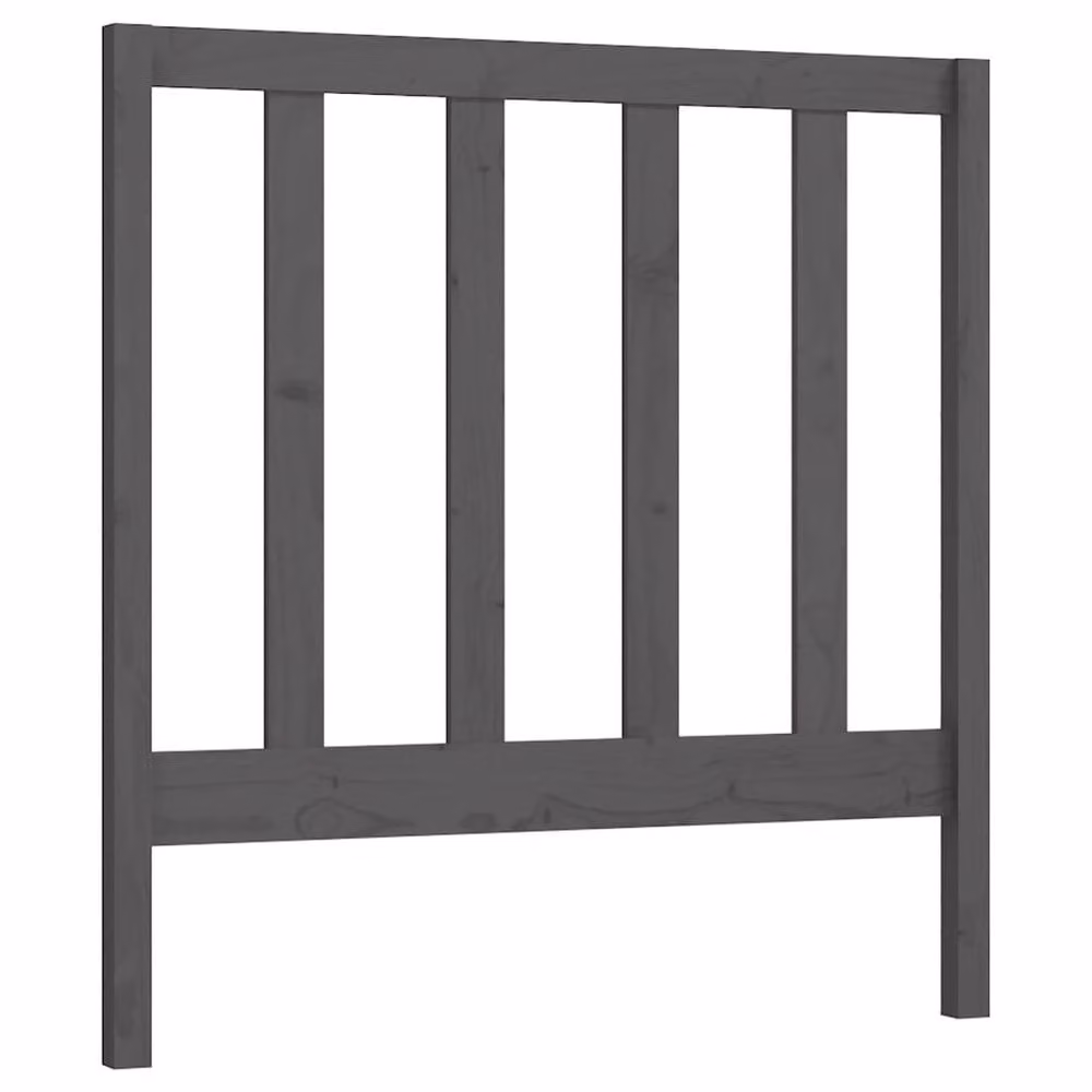 Berkfield Home Beautiful Grey Solid Pine Bed Headboard, W: 96 cm, D: 4 cm, H: 100 cm – 2
