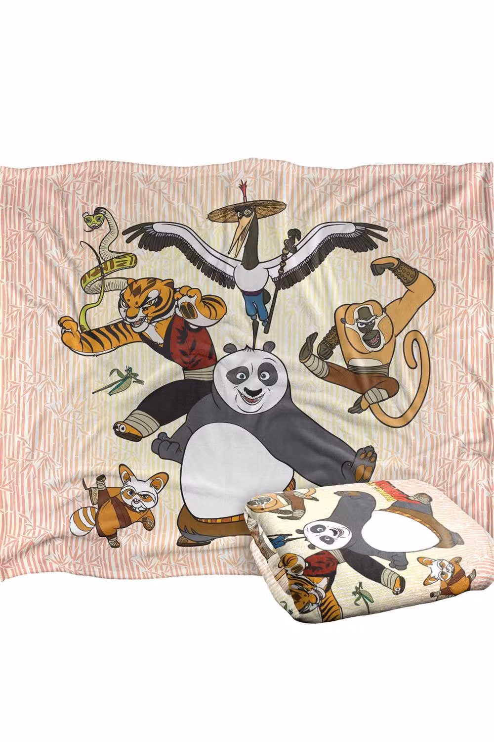 DreamWorks Kung Fu Panda Multicolour Fleece Throw Blanket, W/D: 152 x 127 cm – 2