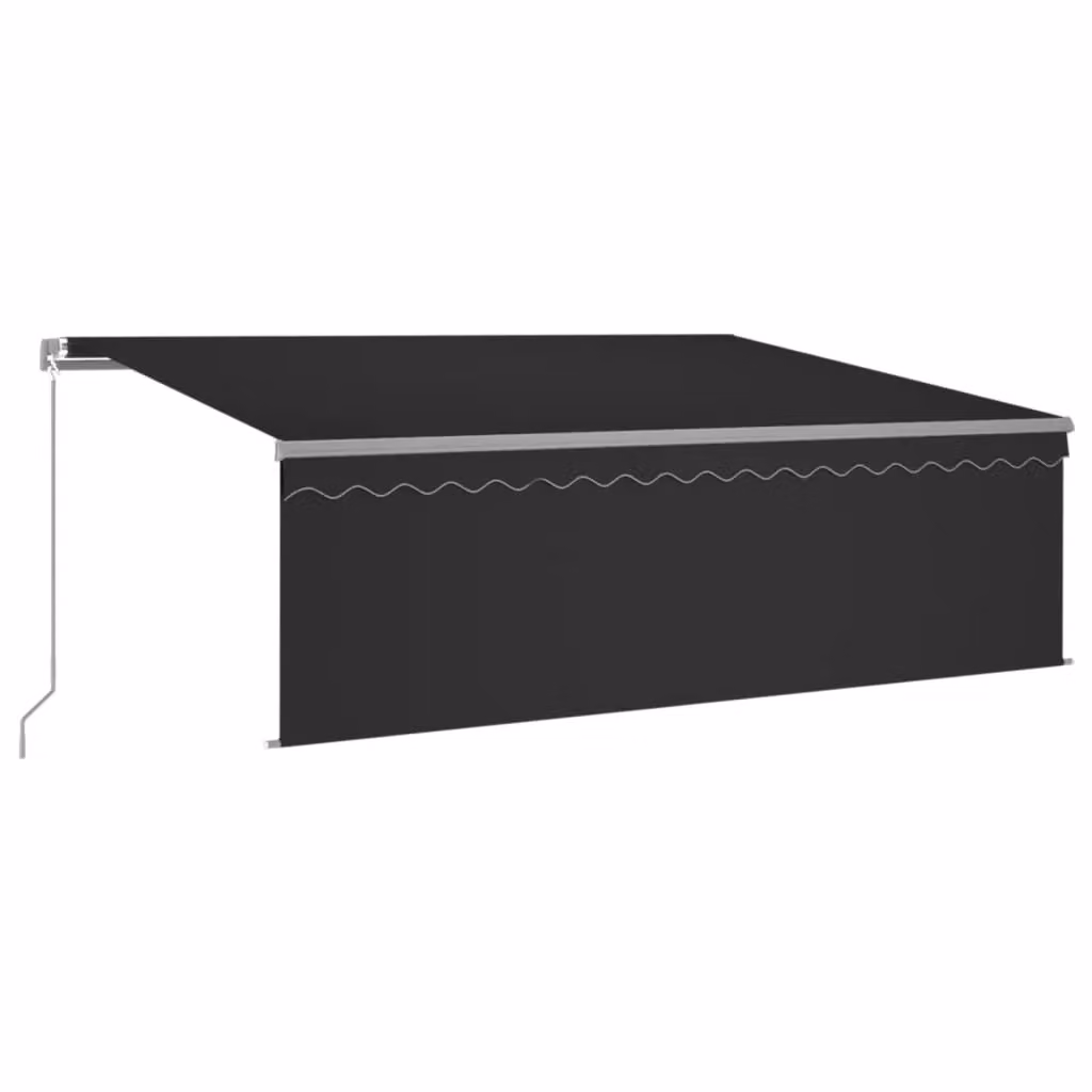 Berkfield Home Manual Retractable Awning with Blind, Anthracite and Black, W: 400 cm, D: 300 cm – 2