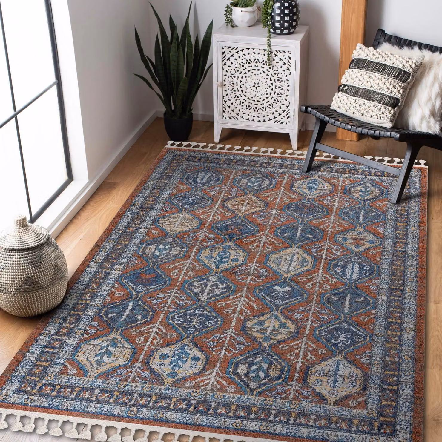 RugsX Belle Oriental Rug in Brown and Multicolour, W/D/H: 120 x 170 cm – 3