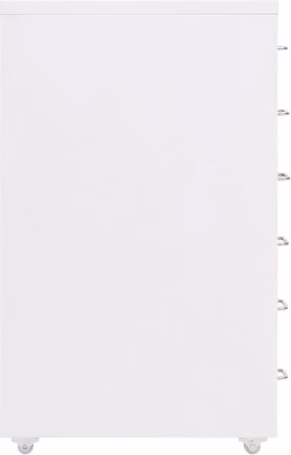 Berkfield Home Mobile Metal File Cabinet in White, W/D/H: 28 x 41 x 69 cm
