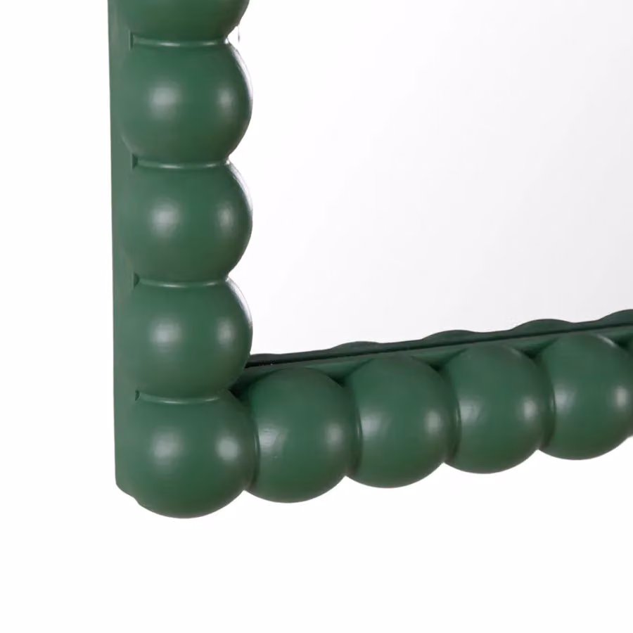 Home Garden Direct Lecco Wooden Wall Mirror with Beaded Frame in Green, W: 60 cm, H: 90 cm – 4