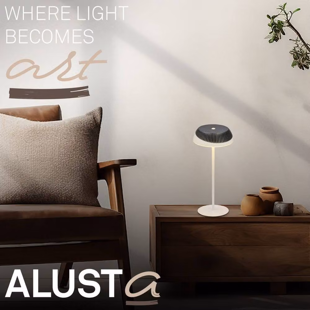 Briloner Alusta Rechargeable LED Table Lamp, Anthracite Grey, H 32 cm x W 14 cm x D 14 cm – 2