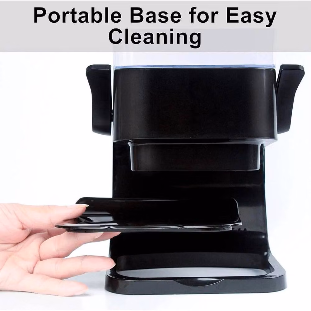 KORVIXA Set of 2 Black Plastic Cereal and Dry Food Kitchen Storage Dispensers – 2