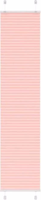 Berkfield Home Single Pleat Pink Polyester Semi-Transparent Corded Blind, W: 39.4 cm, H: 200 cm