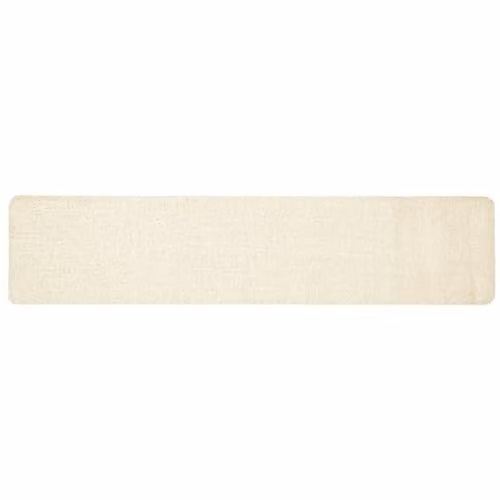 My Mat Plain Rectangular Runner in Beige and White, W/D/H: 67 x 300 cm, Non-slip and Washable