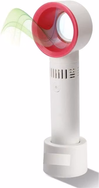 MantraRaj Mini Portable Desktop Fan, USB Rechargeable, White