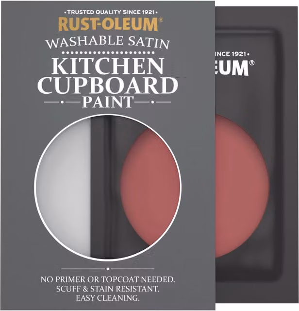 Rust-Oleum Kitchen Cupboard Satin Finish Tester Sachet in Soho Red, 10ml