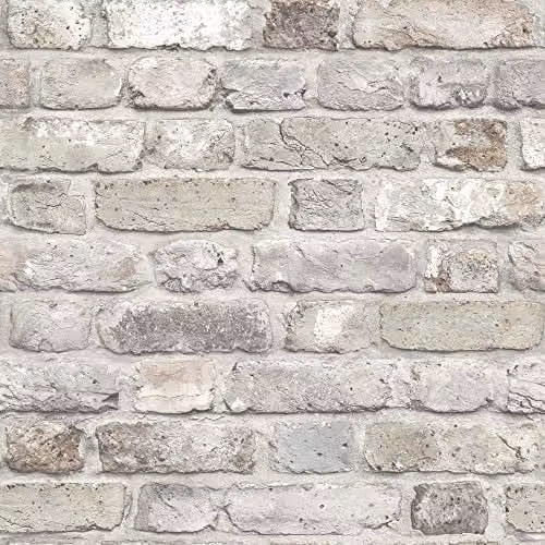 Grandeco Rustic Brick Thema Facade Pattern Wallpaper, Multi-Colour, 10.05 x 0.53 m