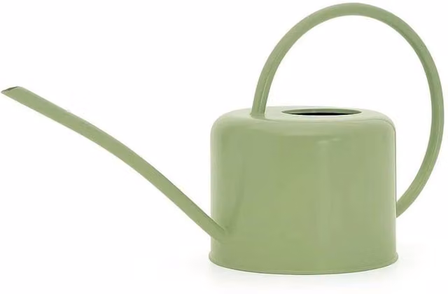 Kelvenix Modern Green Galvanised Steel Indoor Watering Can with Short Spout