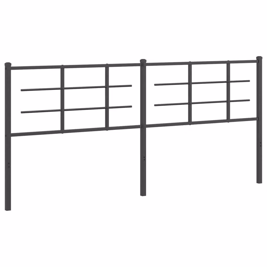 Berkfield Home Classic Metal Headboard in Black, 193 cm – 2