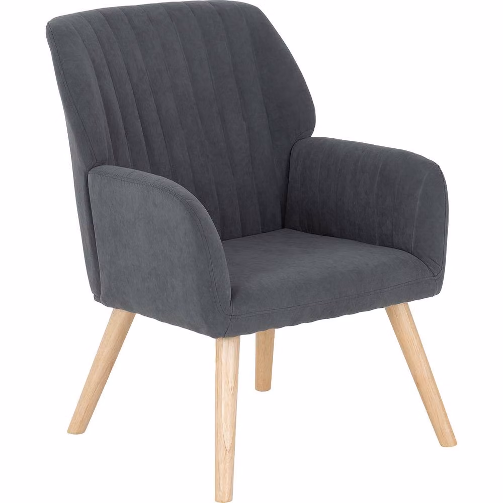 Seconique Jordan Modern Velvet Tub Accent Chair in Dark Grey – 2