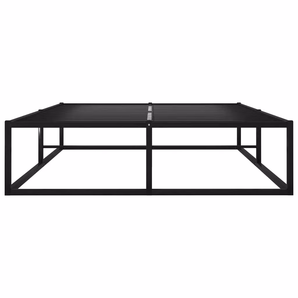 Berkfield Home Modern Metal Bed Frame in Black, W/D/H: 120 x 200 cm – 2