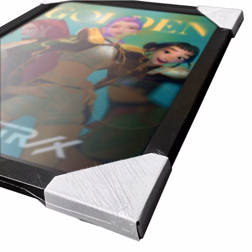 Netflix Multicolour Paper Poster in a Gold Rectangular Frame – 2