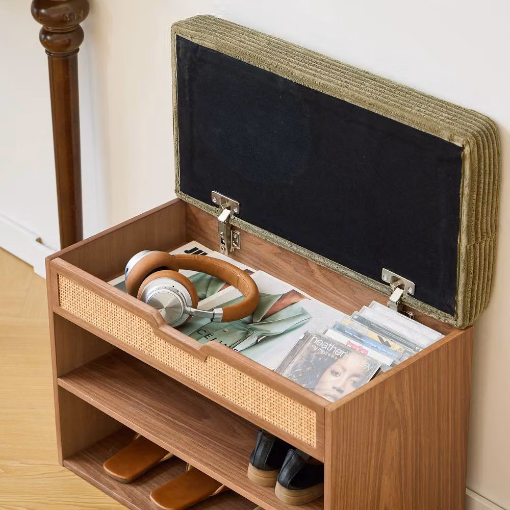 Nordlys Scandinavian Style Wooden Shoe Rack in Beige – 2