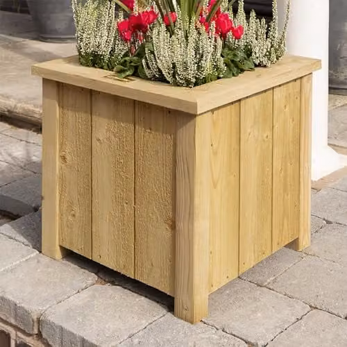Rowlinson Heritage Small Planter Tub in Brown and Black, W: 43 cm, D: 42 cm, H: 43 cm – 1