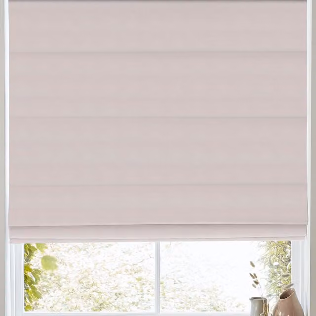 Terrys Florence Velvet Made to Measure Roman Blind in Shell Pink
