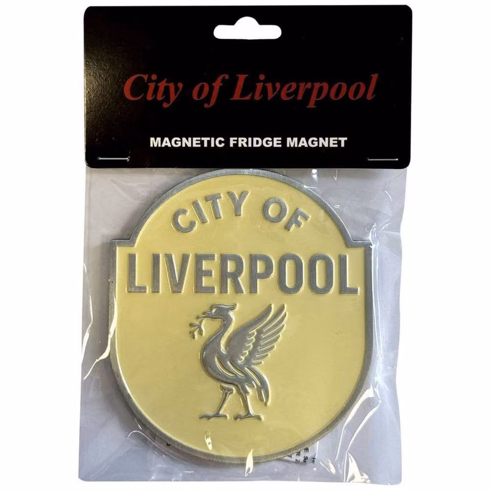 Rock Off City Of Liverpool Emblem Round Metallic Silver Fridge Magnet – 2