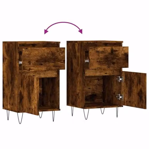 vidaXL Industrial Sideboard in Brown, W/D/H: 35 x 12.2 x 70 cm – 4