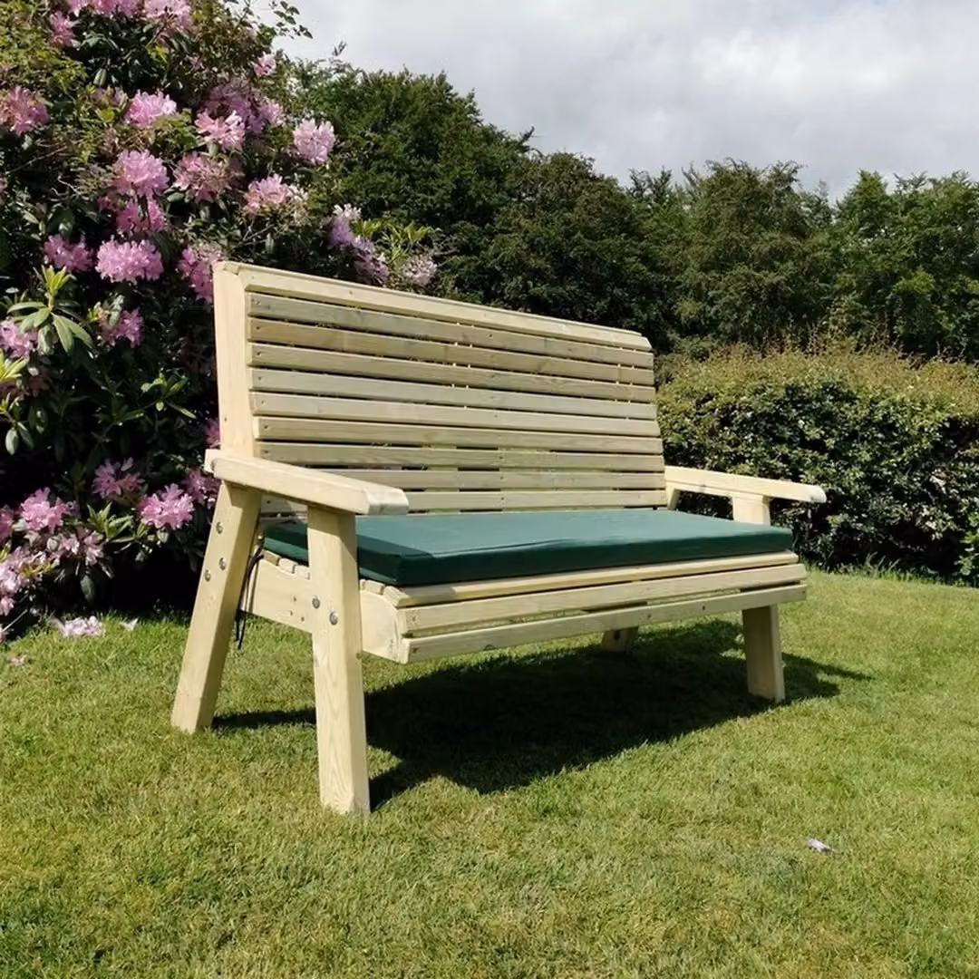 Churnet Valley Garden Furniture Ltd Ergonomic 3 Seat Wooden Garden Bench in Brown – 4
