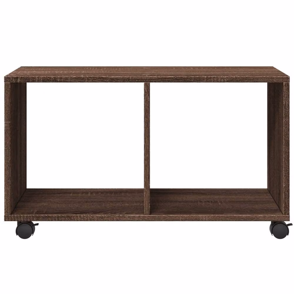 Berkfield Home vidaXL Rolling Cabinet in Brown Oak, W/D/H: 72 x 33 x 42.5 cm – 5