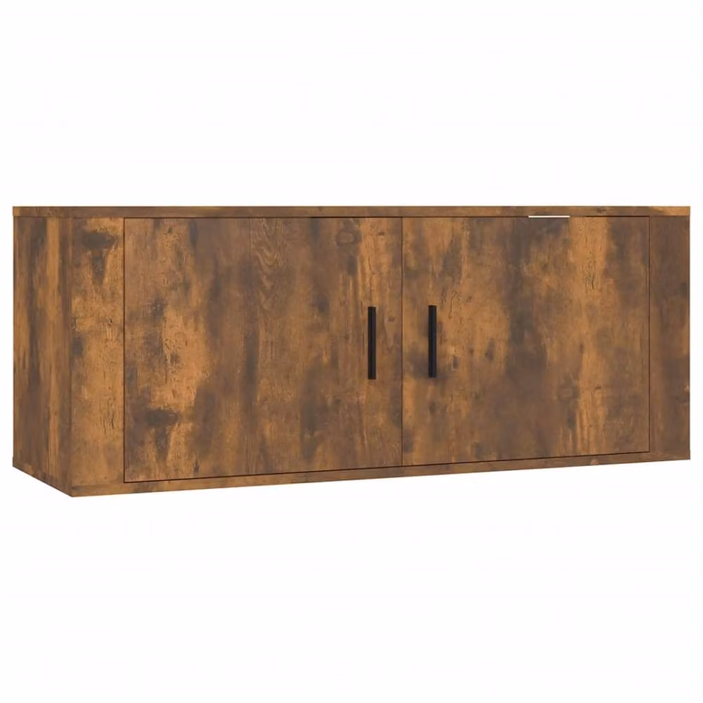 Berkfield Home Classic 2 Piece TV Cabinet Set in Smoked Oak Brown Engineered Wood – 3
