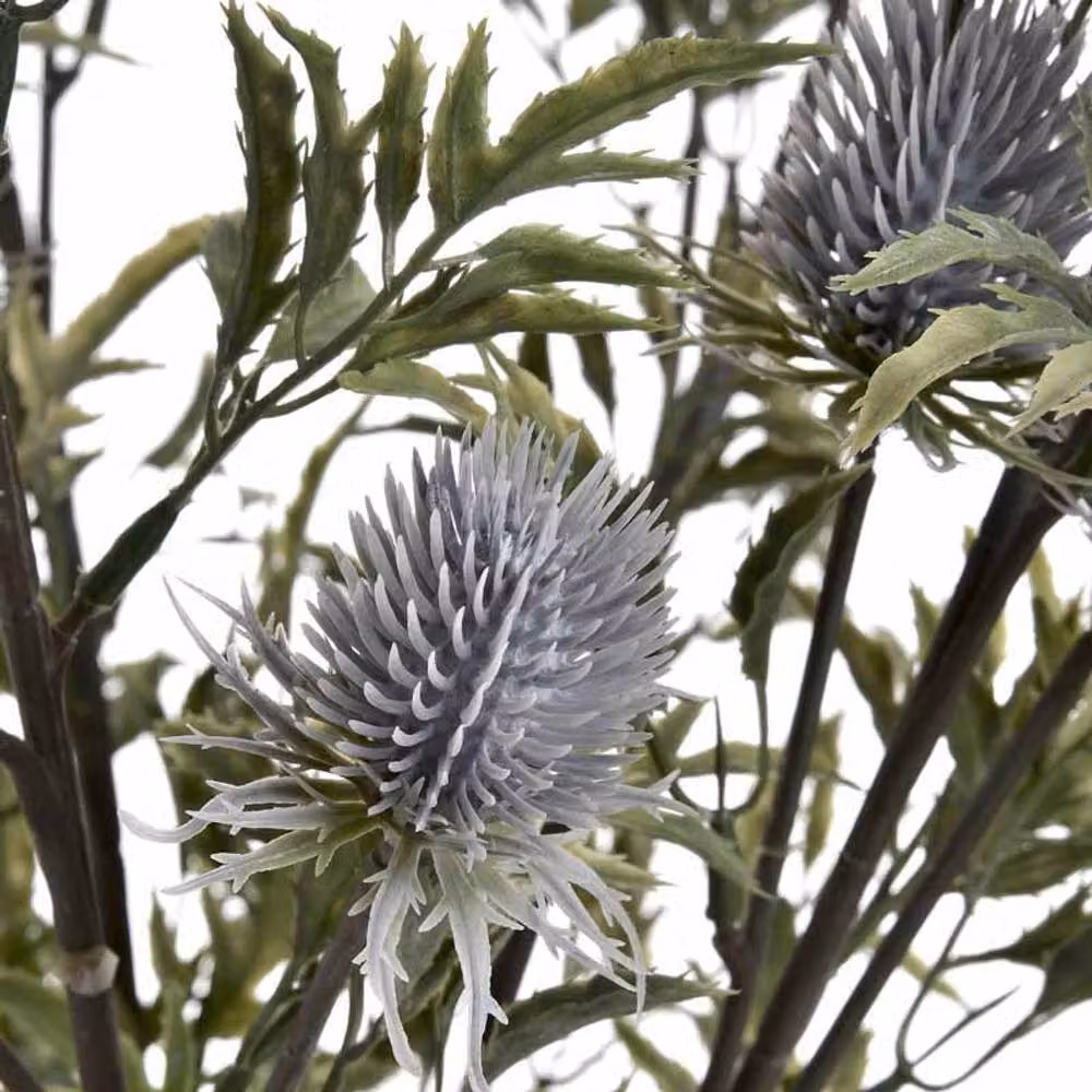 Lemon Pavilion Furniture and Decor Eryngium Blue Thistle Artificial Plant in Purple and Blue, W24 x D24 x H76 cm – 3