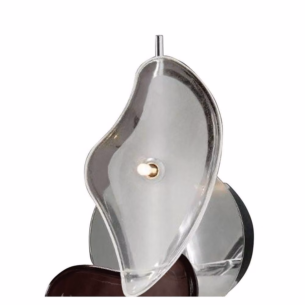 Netlighting Otto 2-Light Ceiling and Wall Lamp in Chrome and Black Glass – 4